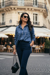 Blue Checkered Button-down