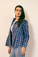 Blue Checkered Button-down