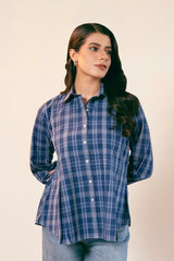 Blue Checkered Button-down