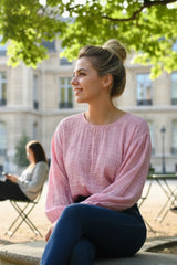Textured Pink Top