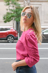 Pink Puffer Top