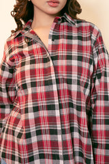 Red Checkered Button-down