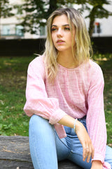 Textured Pink Top